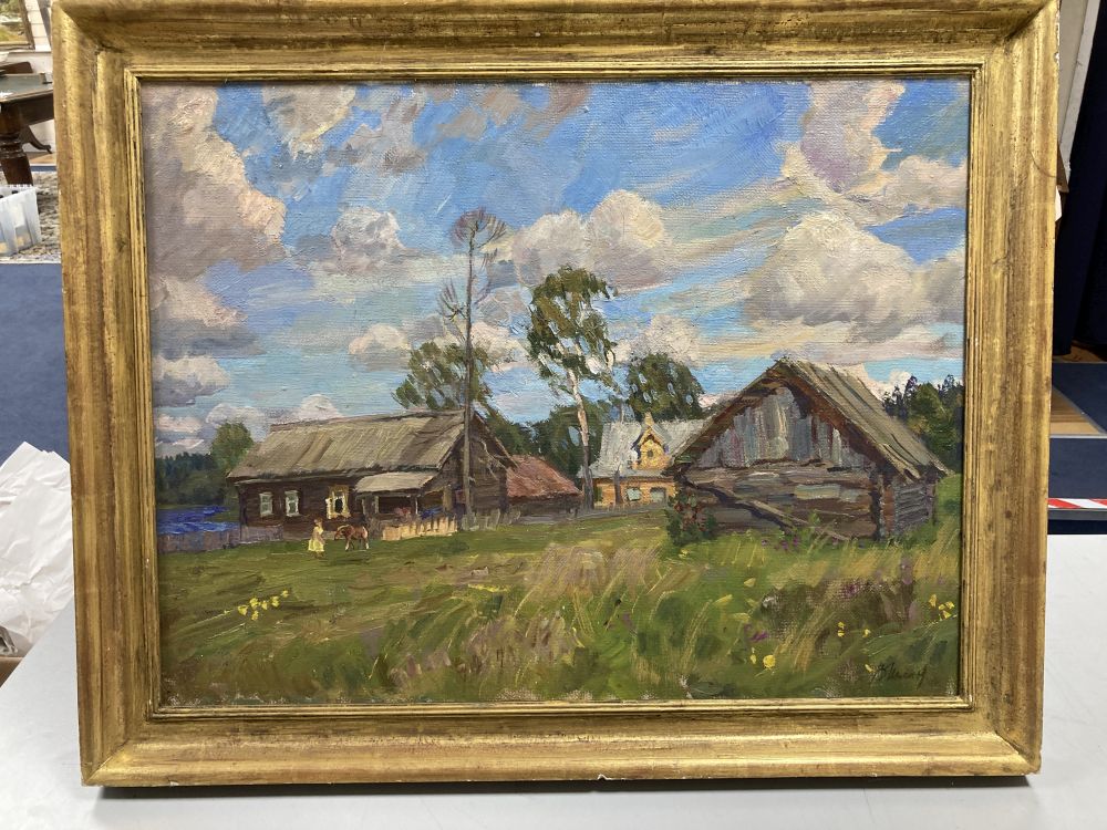 Russian School Farmstead in Summer, 50 x 65cm